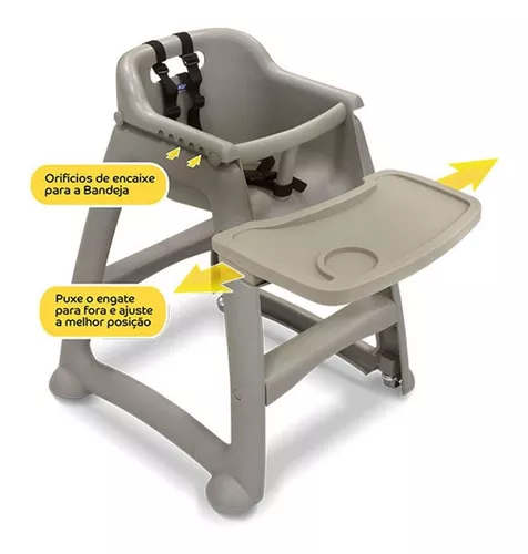 Cadeira Assento Infantil De Alimentação Com Rodinha Arqplast