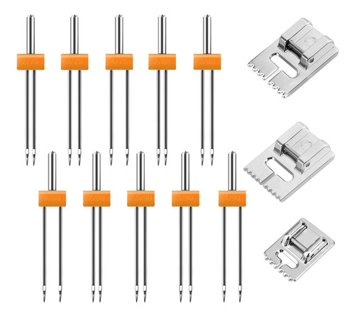 Aiex 10 Aguja Gemela Para Maquina Coser 3 Pieza Prensatela 9