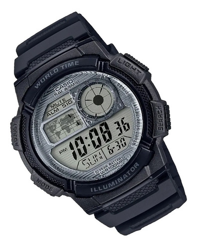 Reloj Casio Hombre Ae-1000w 10 Años De Batería Hora Mundial
