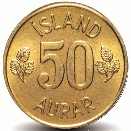 Islandia Moneda De 50 Aurar 1974 - Sin Circular / Bu - Km#17