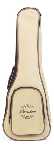 Ukelele Tenor Electroacustico Bamboo Con Funda Acolchada Color Dorado