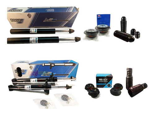 Kit Amortiguadores Pointer 2000 - 2009 + Base Goma Resor Gas