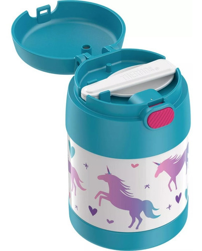 Termo Para Alimentos Con Cuchara 295 Ml Color Unicornio