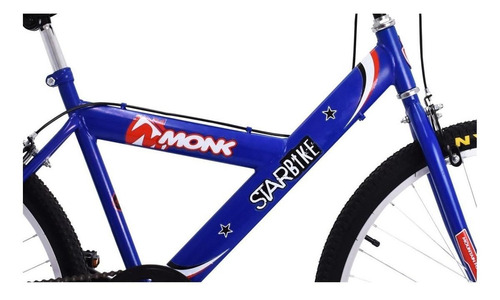 Imagen 2 de 3 de Mountain bike Monk Starbike R26 18v frenos caliper color azul