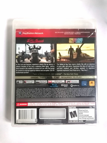 Grand Theft Auto Episodes From Liberty City Ps3 (Reacondicionado)