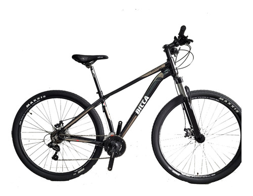 Bicicleta Bitta Vulcano Rodado 29 Mtb Aluminio 6061 Hidroformado Cableado Interno Shimano 21 Velocidades Suspensión Con Bloqueo Frenos A Disco Talle M Color Nero Satinato Con Cubiertas Maxxis