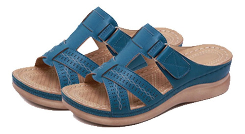 Sandalias Mujer Com Plataforma Comfort Estilo Vintage