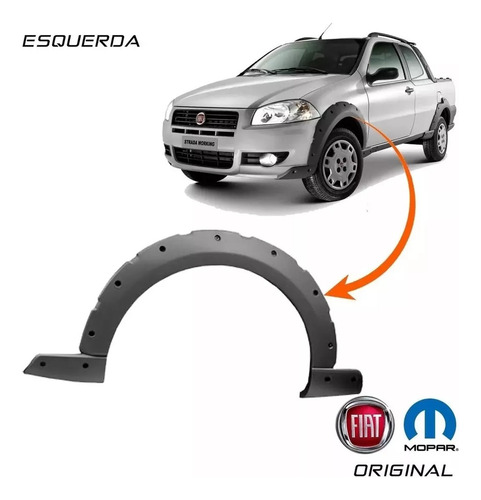 Moldura Guardabarro Delantero Izquierdo Fiat Strada Work Iv