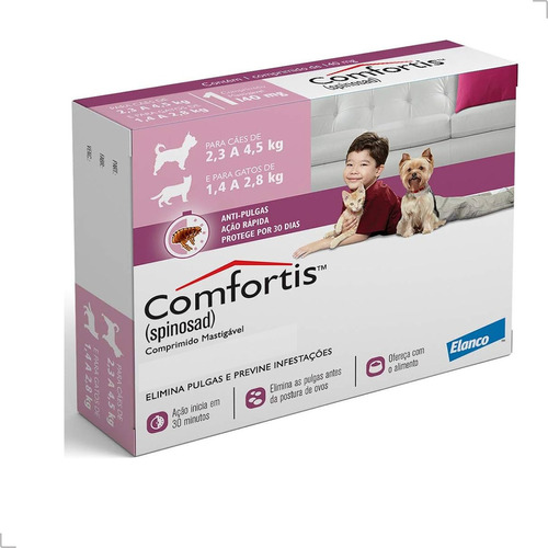 Remedio Para Pulga Cachorro Pequeno Porte Comfortis Cães