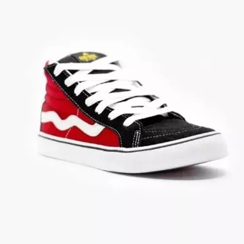 Tênis De Skate Hi Top Old School Preto/vermelho Mad Rats