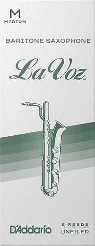 Cañas Para Saxofón Barítono La Voz, Medianas, 5 Unidades