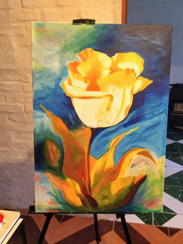 Imagen 3 de 7 de Pintura Acrílica En Lienzo, Medidas 50 Por 60 Cm.