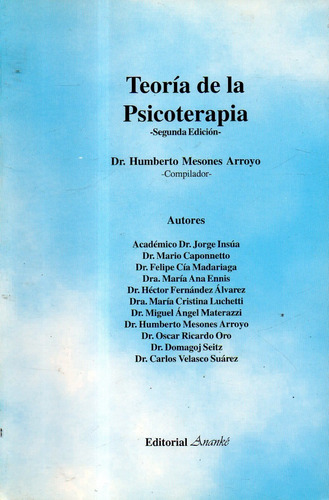 Teoria De La Psicoterapia-humberto M.arroyo-libreria Merlin