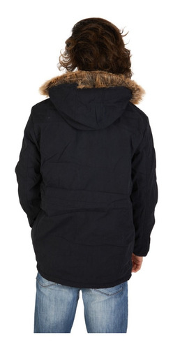 Campera Hombre Parka Capucha Desmontable Abrigo Colores