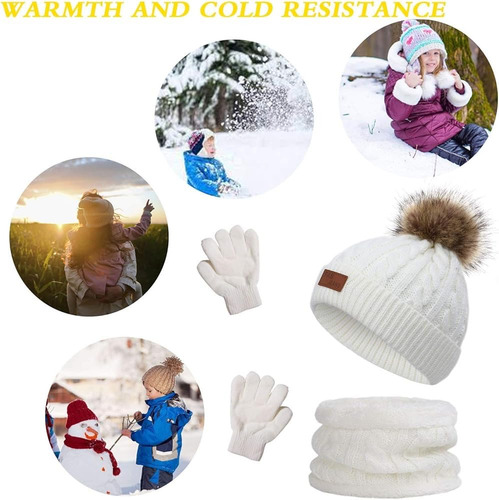 Gorro De Invierno Para Niños,conjunto De Bufanda Y Gorro