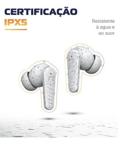 Fone Ouvido Sem Fio Tws Amet Sound Pro Bluetooth 5.3 Cancelamento De Ruídos