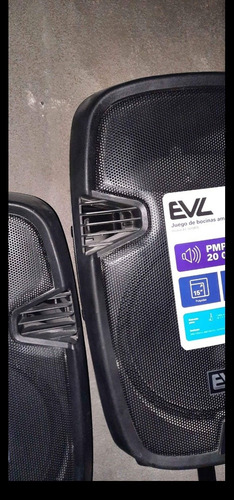 Bocinas Amplificadas Evl 2 Bocinas Color Negro