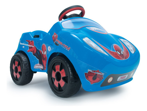 Montable Electrico Niños Fire Spiderman 6v Injusa Coche Color Azul 110v