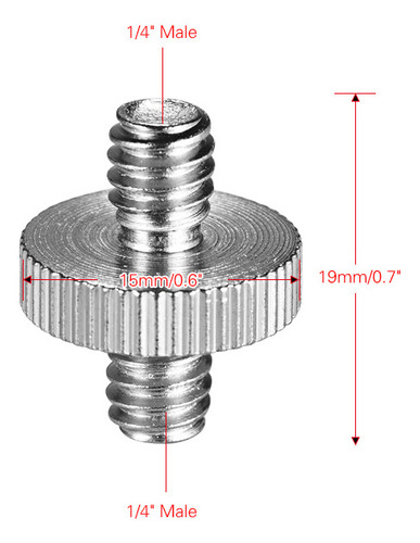 Nuevo Adaptador De Tornillo Roscado Macho A Macho, 5