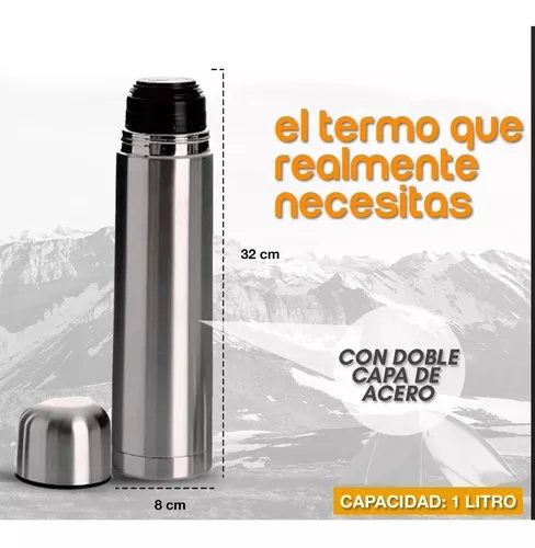 Termo Acero Inoxidable 1 Litro Con Funda