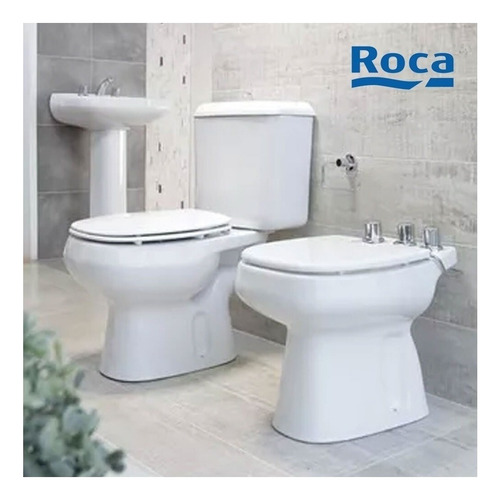 Imagen 6 de 10 de Juego Sanitarios Roca Monaco Tapa Bidet Inodoro Minimalista