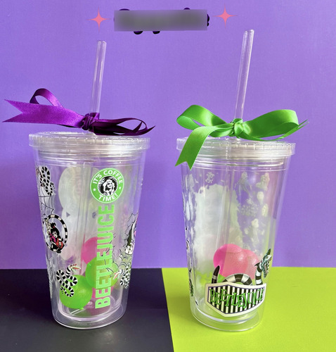 Vaso Beetlejuice Vaso Extraño Mundo De Jack Acrilico