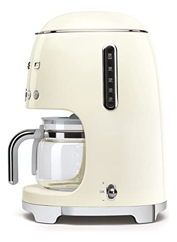 Cafetera Smeg Retro Style Dcf02, 1.7 L, Color Crema