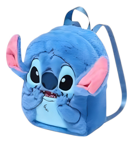 Mochila Stitch Espalda Peluche Disney Color Turquesa