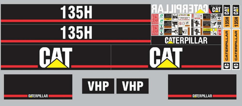 Calcomanías Caterpillar 135h Preventivos Originales