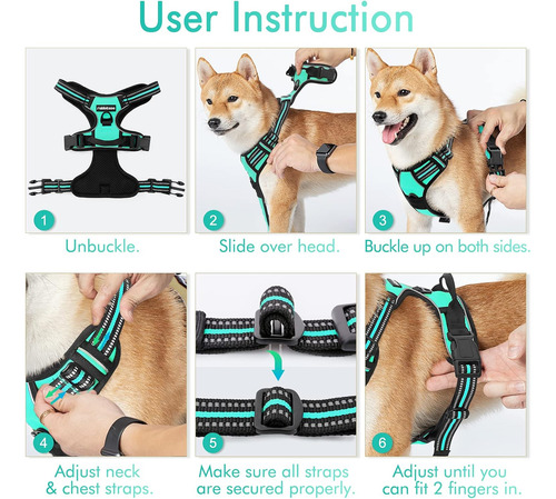 Arnés Para Perros Rabbitgoo No Pull, Ajustable, Talla M