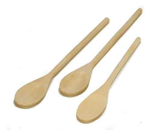 Usa Imu-71109 - Juego De Cucharas De Madera, 3 Piezas, Color