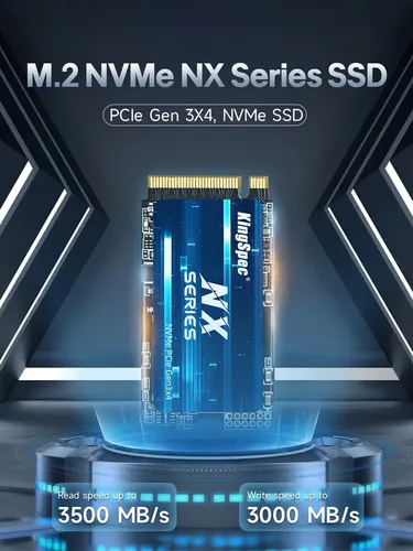 SSD KingSpec 1TB M.2 2242 PCIe NVME 3500MB/s NXM-1TB Preto | Frete