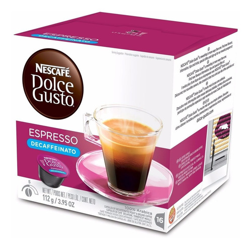 Capsulas Nescafé Dolce Gusto Espresso Decaffeinato