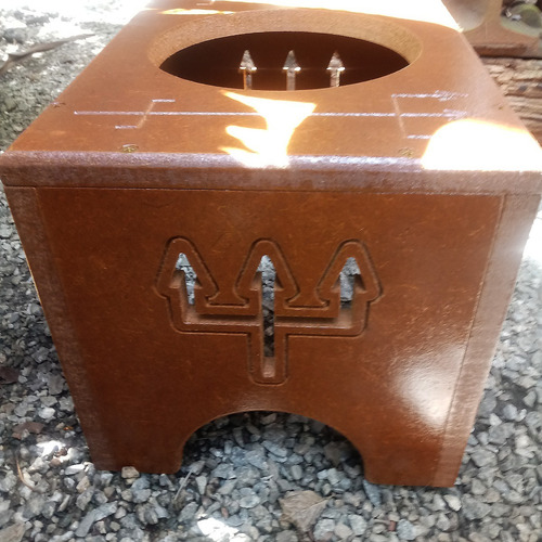 Imagem 6 de 8 de Banco Suporte P/ Atabaque Mod. Exu - Umbanda E Candomblé