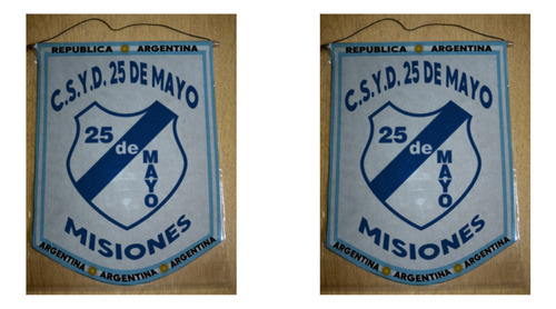 Banderin Mediano 27cm Club 25 De Mayo Misiones