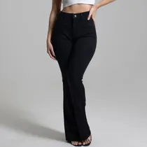 Comprar Calça Flare Preta Super Lipo Feminina Sawary Levanta Bumbum