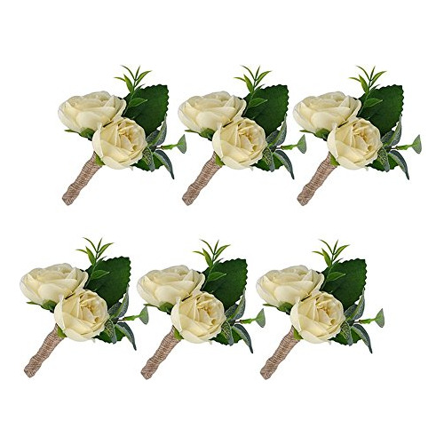 Boutonniere Hecho Mano Hombres, Boda, Broche, Ramo, Ram...