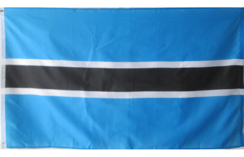 Bandera Botswana Doble Faz Tamaño 90cm X150cm Tela Poliester