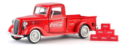 1937 Ford Pickup Truck Coca-cola Red 6 Botellas De Cartón Ac