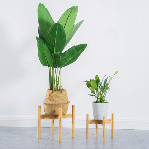 Imagen 5 de 9 de Estante De Madera De Bambú Para Plantas.
