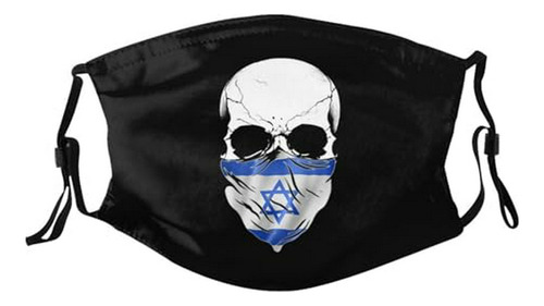 Mascarilla De Calavera Con Bandera Nacional Israelí, Con 2 F