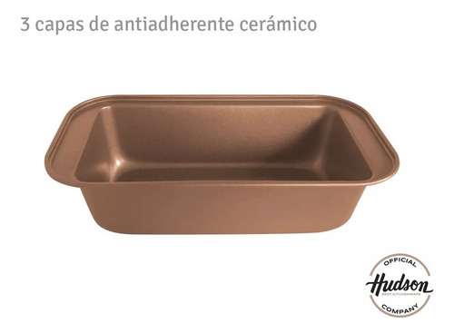 Budinera Budín Hudson Cobre Antiadherente Cerámico 33x14x6cm