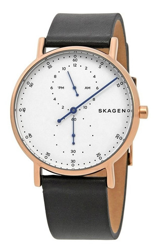 Reloj Skagen Leather Black Signatur