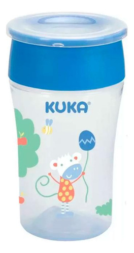 Copo Kuka 360° Antivazamento Azul 200ml