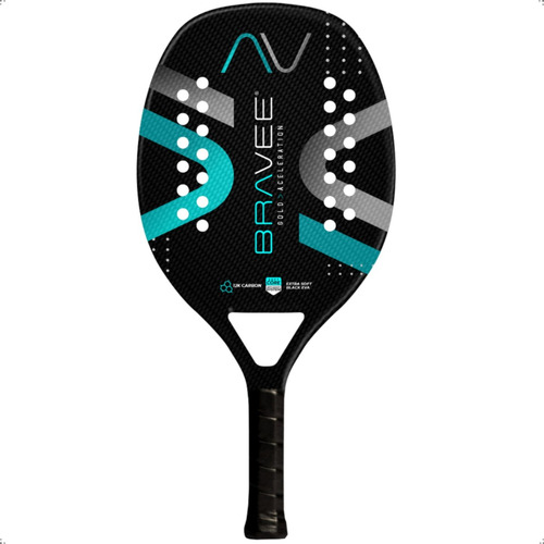 Raquete Beach Tennis 12 Bravee + Capa Cor Cinza
