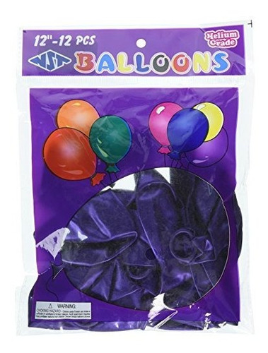 Globos De Latex Premium Homeford Color Liso 12 Pulgadas Mora