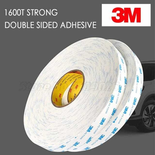 Cinta Doble Faz 3m Blanca 1 Pulgada X 33 Mts 