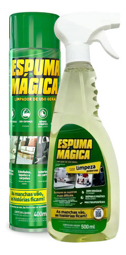 Kit Espuma Magica Limpa Seco Uso Geral Sofá Tenis Colchão