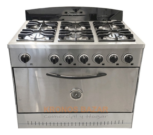 Cocina Industrial Depaolo 6 Hornallas 90 Cm Rejas Fundicion Acero Horno Pizzero Envios A Todo El País - Kronos