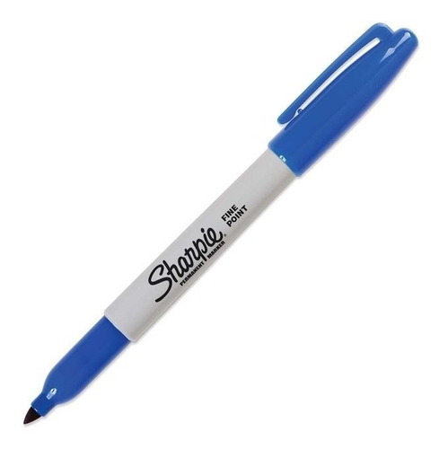 Marcador Sanford 30003 Sharpie Fino Azul Permanente C/12 /vc